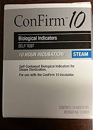 Crosstex Confirm® 10 Hour Steam Biological Indicators, 25/bx