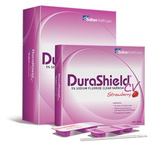 Sultan Durashield® Cv Clear 5% Sodium Fluoride Varnish, Strawberry: 50 Ultrabrush 2.0, 50/bx