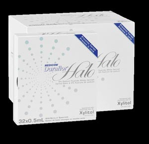 Medicom Duraflor Halo 5% Sodium Fluoride White Varnish, Spearmint, 0.5mL Unit Dose, 32/bx