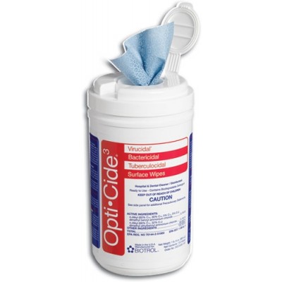 Micro-Scientific Opti-Cide® Max Disinfectant Cleaner, 1 Gallon, Wipes, 9" x 12"