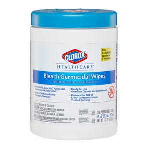 Healthlink-Clorox Clorox Healthcare® Wipes, Bleach Germicidal, 6 x 5, 150/can