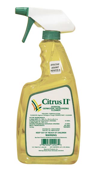 Beaumont Citrus II Germicidal Deodorizing Cleaner, 22 oz Spray Bottle