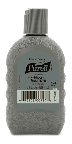 Gojo Purell® Instant Hand Sanitizer, 3 fl oz FST™ Bottle, Foliage Green with Disc-Cap