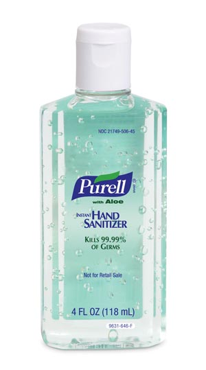 Gojo Purell® Advanced Instant Hand Sanitizer with Aloe, 4 fl oz Bottle with Flip-Cap