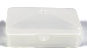 Dukal Dawnmist Soap Box, Plastic with Hinged Lid, Clear, Holds Up to #5 Bar