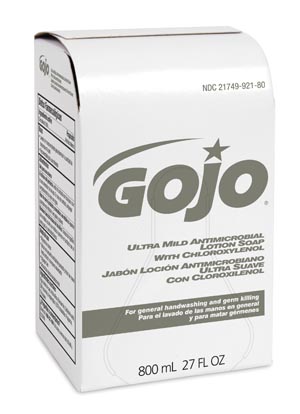 Gojo 800ml Bag-In-Box System - Ultra Mild Antimicrobial Lotion Soap with Chloroxylenol