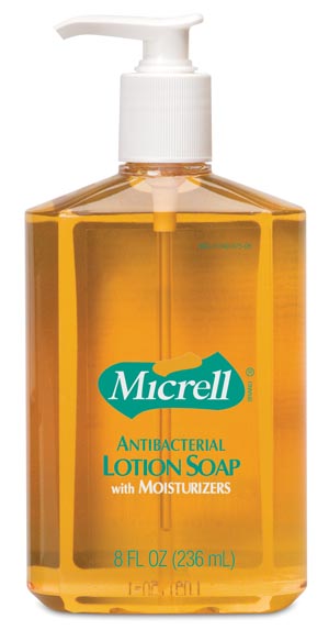 Gojo Micrell® Antibacterial Lotion Soap, 8 oz Pump Bottle