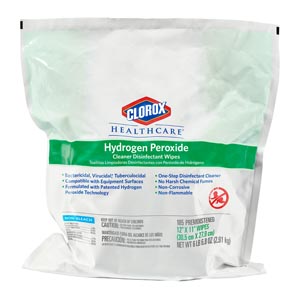 Healthlink-Clorox Clorox Healthcare® Wipes, Hydrogen Peroxide Disinfectant Cleaner, 12 x 11