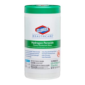 Healthlink-Clorox Clorox Healthcare® Wipes, Hydrogen Peroxide Disinfectant Cleaner, 6.75 x 5