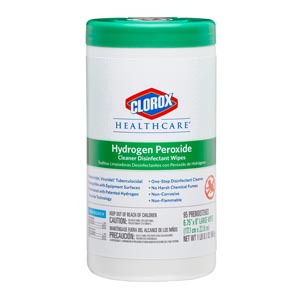 Healthlink-Clorox Clorox Healthcare® Wipes, Hydrogen Peroxide Disinfectant Cleaner, 6.75 x 9