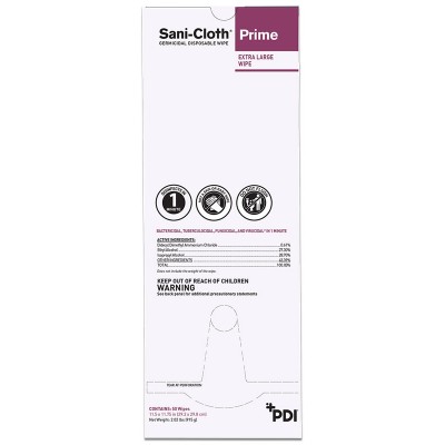 PDI Sani-Cloth® Prime Germicidal Disposable Wipe, Extra Large, 50/pk