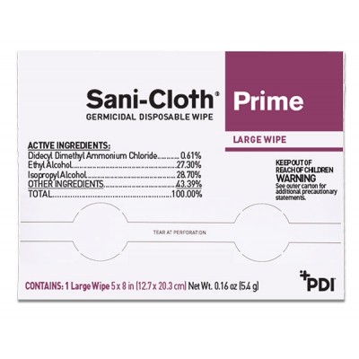 PDI Sani-Cloth® Prime Germicidal Disposable Wipe, Large, 50/pk