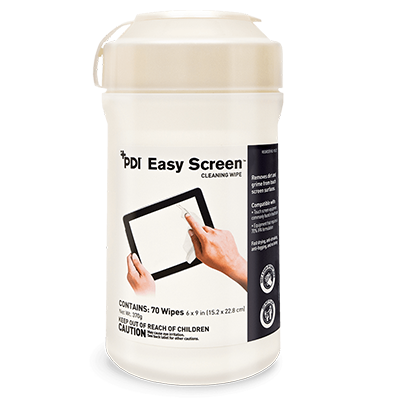PDI Easy Screen™ Cleaning Wipe, 6"x9", 70/canister
