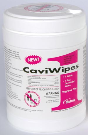 Metrex Caviwipes1™ Surface Disinfectant, 6" x 6¾", 160 ct/can