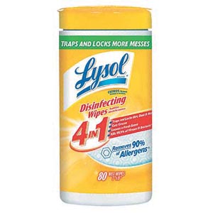 Bunzl/Reckitt Lysol® Sanitizing Wipes, Citrus Scent, 80/bx