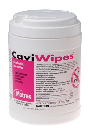Metrex Caviwipes™ 160 Wipes, 12 canisters/cs