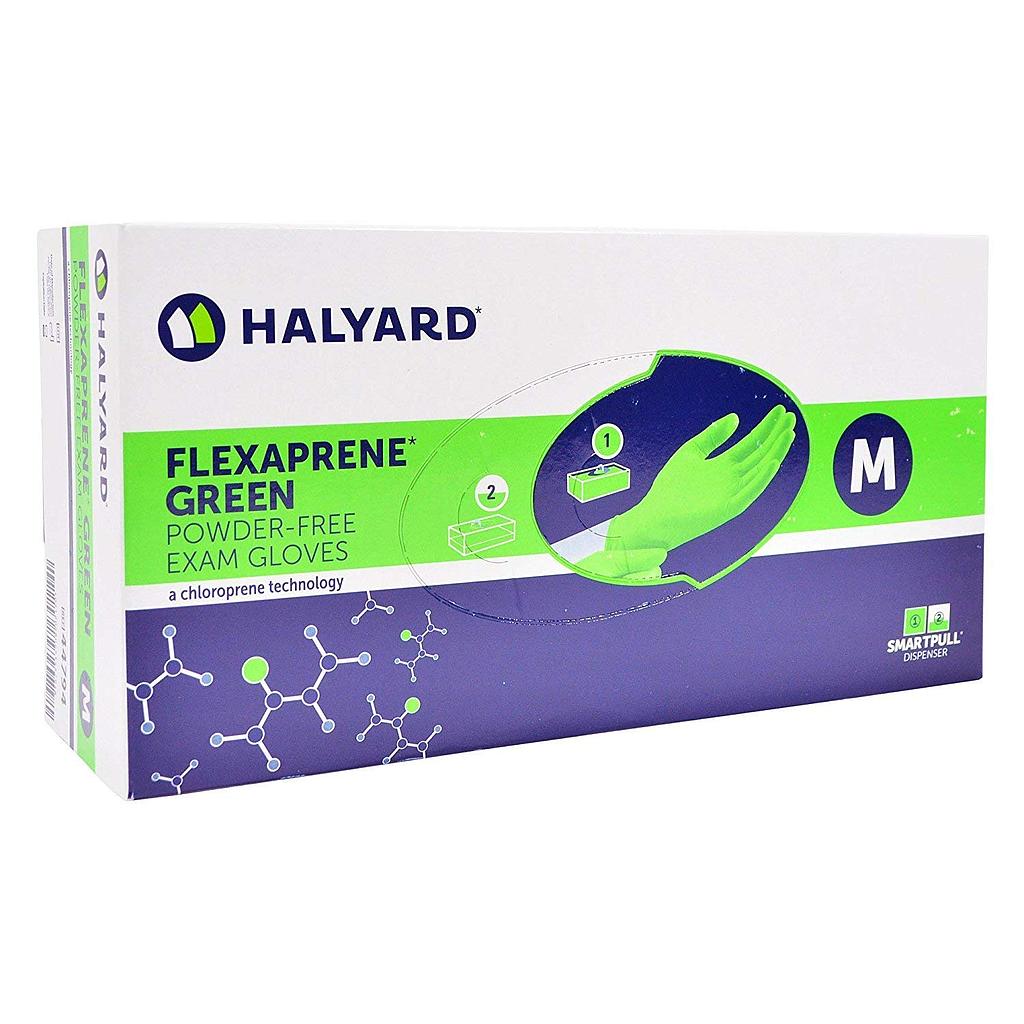 Halyard Flexaprene® Green Powder-Free Exam Gloves, Medium