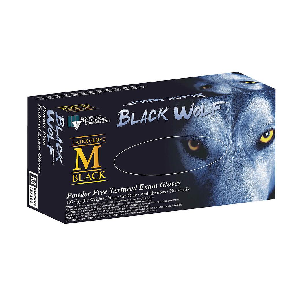 Innovative Black Wolf™ Exam Gloves, Black, Medium