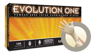 Microflex Evolution One® Powder-Free Latex Exam Gloves, PF Latex, Textured, Large