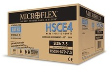 ExamMicroflex Latex Cleanroom Class 10 Exam Gloves Series Hsce4-879, Sterile, Latex, Powder-Free