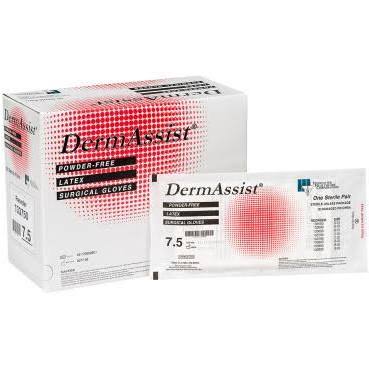 Innovative Dermassist® Surgical Powder-Free Gloves, Size 5.5, Latex, Sterile, Bisque Finish