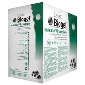 Molnlycke Biogel® Indicator® Surgical Glove, Size 9, Sterile, Latex, Powder Free (PF)