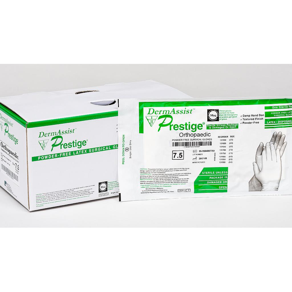 Innovative Dermassist® Prestige® Orthopaedic Powder-Free Surgical Gloves, Size 7, Latex