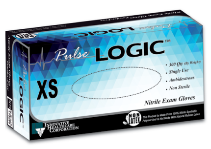 Innovative Health Care Pulse® Logic™ Nitrile Exam Glove, Blue, X-Large