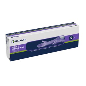 Halyard Purple Nitrile Max Powder Free Exam Gloves, Small