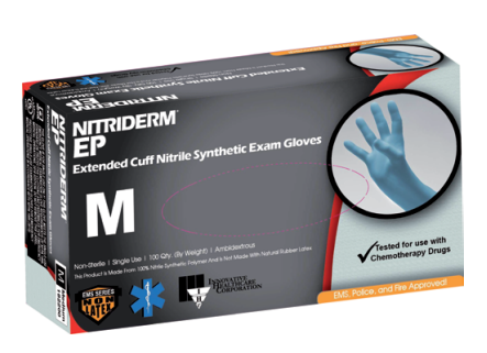 Innovative Nitriderm® EP Nitrile Synthetic Powder-Free Exam Gloves, X-Small, X-Small