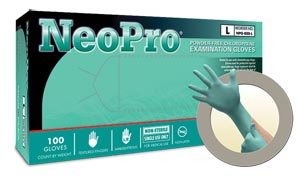 Microflex Neopro® Powder-Free Chloroprene Exam Gloves, Green, Medium