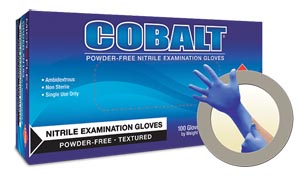 Microflex Cobalt® Powder-Free Nitrile Exam Gloves, Blue, X-Large