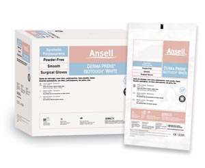 Ansell Gammex® Non-Latex PI White Powder-Free Synthetic Surgical Gloves, Size 6½