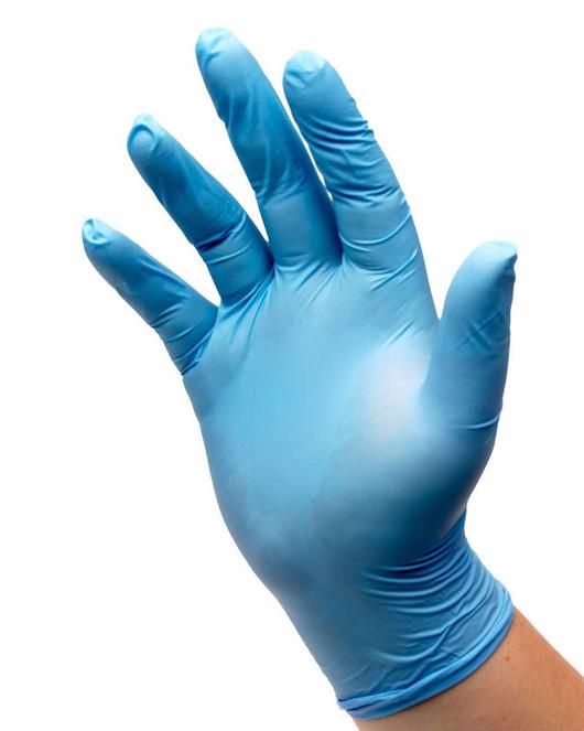 Graham Medical Elite Nitralon Gloves, Blue, Medium