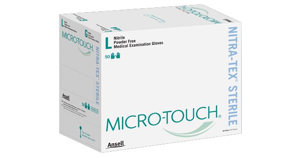 Ansell Micro-Touch® Nitratex® Sterile Exam Gloves, X-Large, Pairs