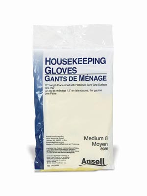 Ansell Housekeeping Gloves, X-Large, 12" Length