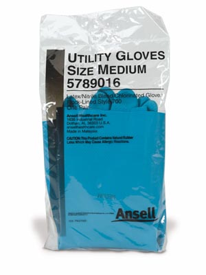 Ansell Latex/Nitrile Blend Utility Gloves, X-Large