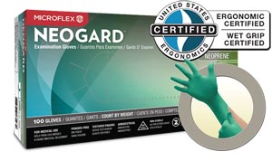 Microflex Neogard® Powder-Free Latex-Free Medical-Grade Chloroprene Exam Gloves, X-Large