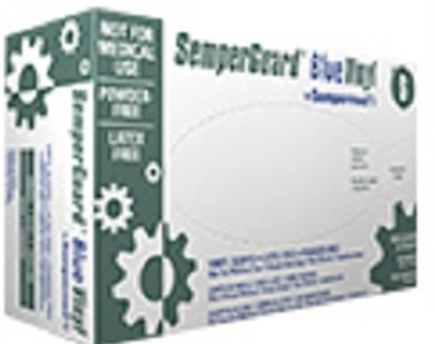 Sempermed Semperguard® Blue Vinyl Powder-Free Smooth Gloves, Small