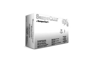 Sempermed Sempercare® Vinyl Smooth Powder Free Beaded Cuff Ambidextrous Exam Glove, X-Large