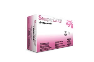 Sempermed Sempercare® Vinyl Smooth Powder Free Beaded Cuff Ambidextrous Exam Glove, Medium