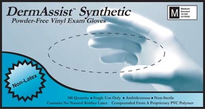 Innovative Dermassist® Vinyl Synthetic Powder-Free Non-Sterile Exam Gloves, X-Small