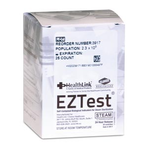 Healthlink-Clorox EZTest™ Steam, Plastic vial, 25/bx