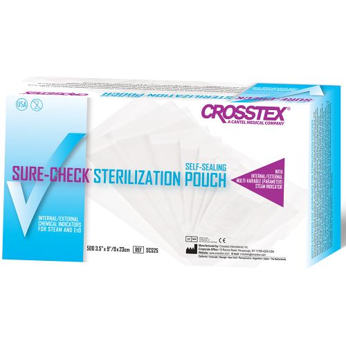 Crosstex Sure-Check Sterilization Pouch, 8" x 16"
