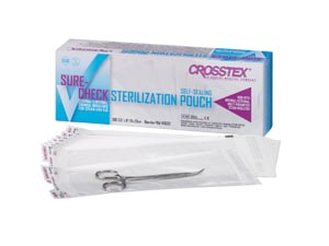 Crosstex Sure-Check Sterilization Pouch, 3½" x 5¼"