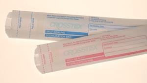 Crosstex Self-Sealing Autoclave Bags - Paper Bag, 2½" x 1½" x 8¾"