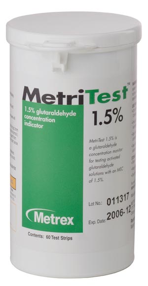 Metrex Metritest™ Glutaraldehyde, MetriTest 1½, For 14 Day Use Life