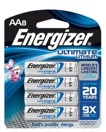 Energizer Ultimate Lithium Battery, AA, 8/pk