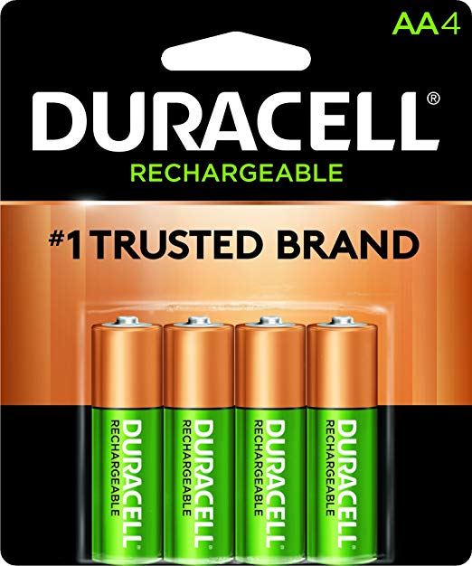 Duracell® Rechargeable Battery, Size AA, 4pk