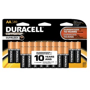 Duracell® Coppertop® Alkaline Retail Battery With Duralock Power Preserve™ Tech, A